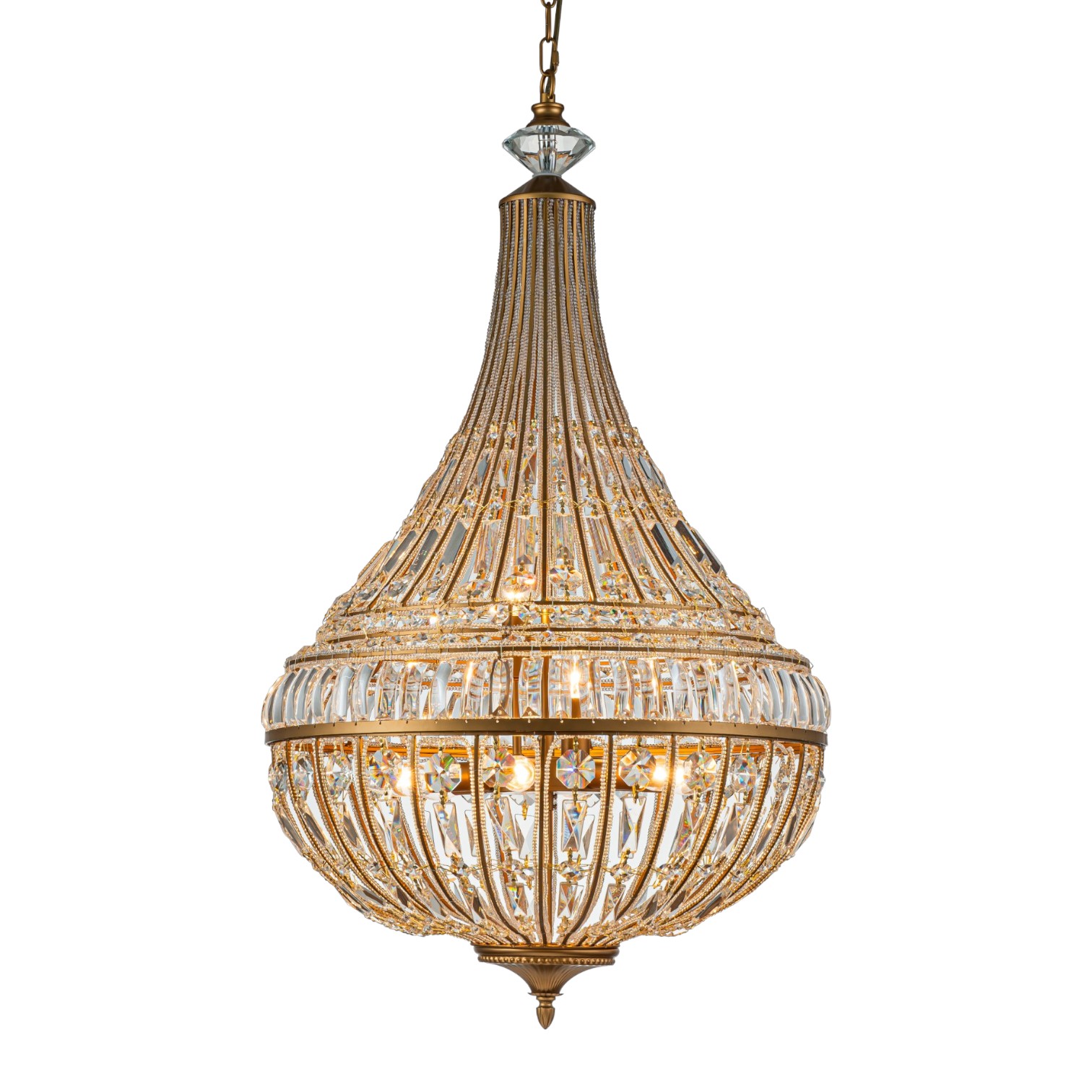 Chandelier Colosseo 135 cm - Gold - Iron & Glass