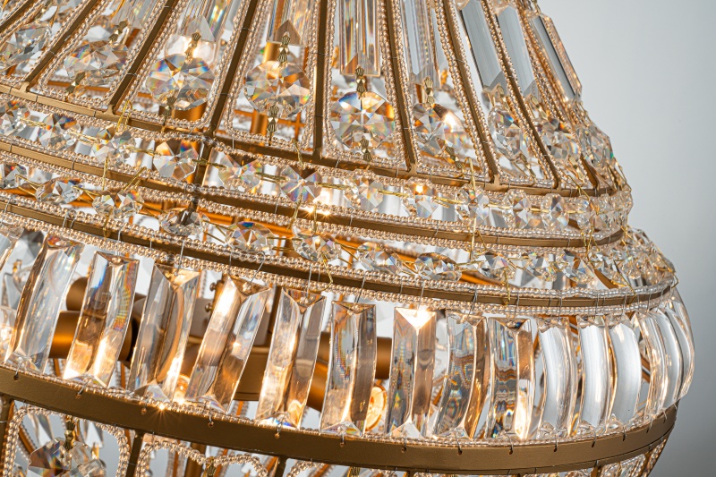 Chandelier Colosseo 135 cm - Gold - Iron & Glass