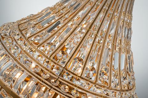Chandelier Colosseo 135 cm - Gold - Iron & Glass