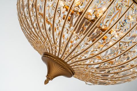 Chandelier Colosseo 80 cm - Gold - Iron & Glass