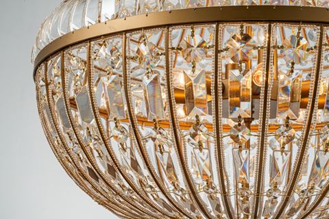Chandelier Colosseo 80 cm - Gold - Iron & Glass