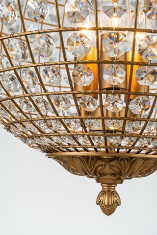 Kroonluchter Palazzo 50 cm - Goud - Ijzer & Glas