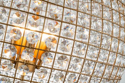 Chandelier Palazzo 63 cm - Gold - Iron & Glass