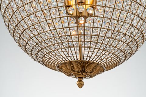 Chandelier Palazzo 63 cm - Gold - Iron & Glass