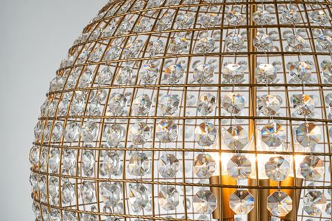 Chandelier Palazzo 63 cm - Gold - Iron & Glass