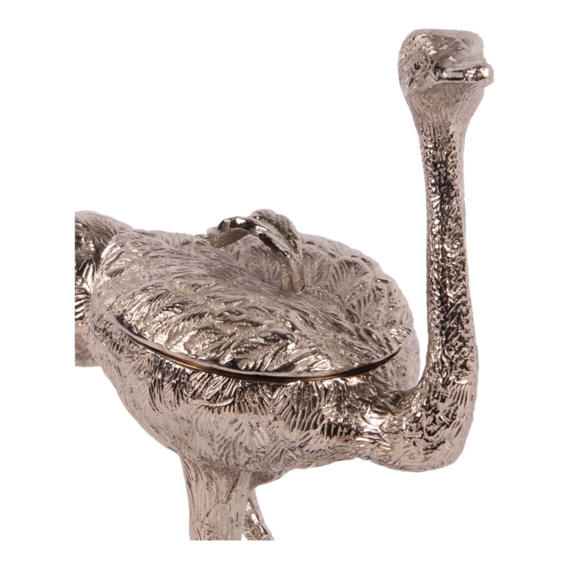Boîte de rangement déco Autruche cuivre 32 cm
