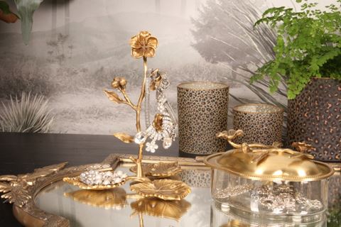 Présentoir à bijoux déco cuivre 20 cm