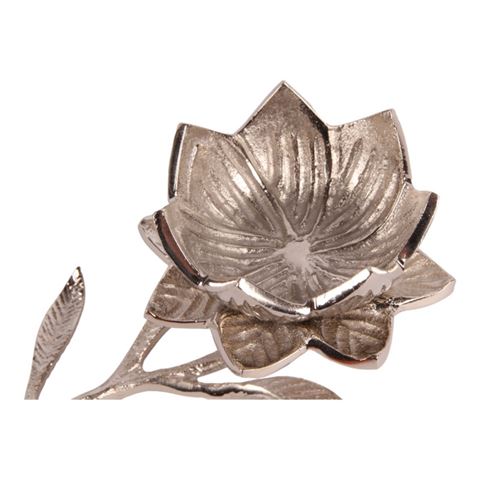 Theelichthouder Bloem 7,5 cm - Zilver - Koper