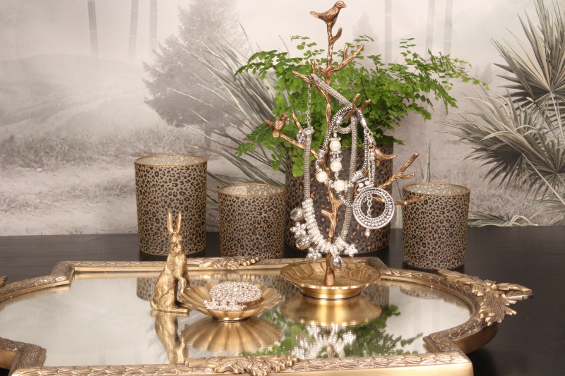 Présentoir à bijoux déco cuivre 19 cm