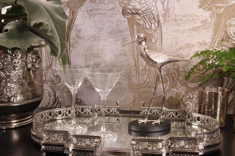 Boîte de rangement déco Oiseau cuivre 28 cm