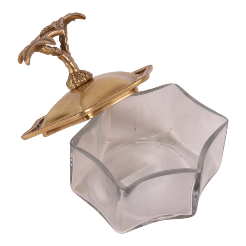 Deco opbergdoos koper 11.5 cm