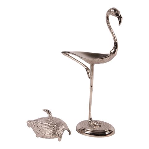 Deco opbergdoos Flamingo koper 29 cm