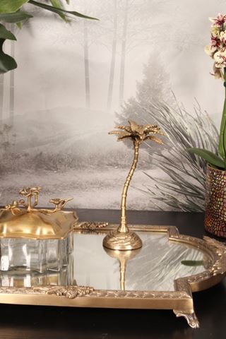 Déco Palmier cuivre 23,5 cm