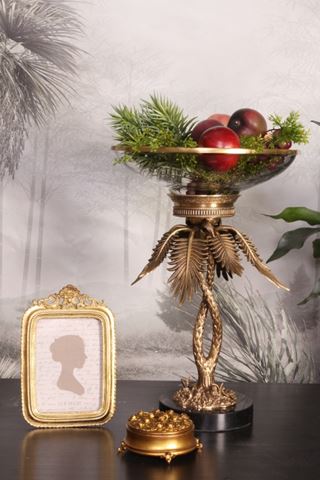 Bowl glass/ brass 54 cm