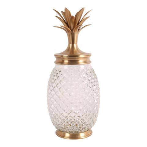 Tafelgerei glazen pot met deksel 43 cm