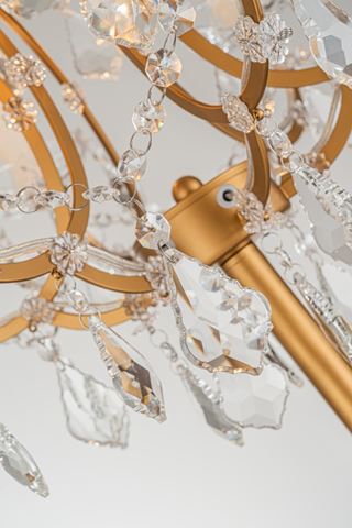 Vloerlamp Memphis 175 cm - Goud - Iron & Glass