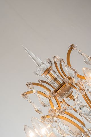 Vloerlamp Memphis 175 cm - Goud - Iron & Glass