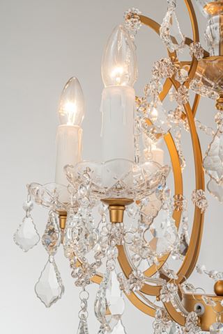 Vloerlamp Memphis 175 cm - Goud - Iron & Glass
