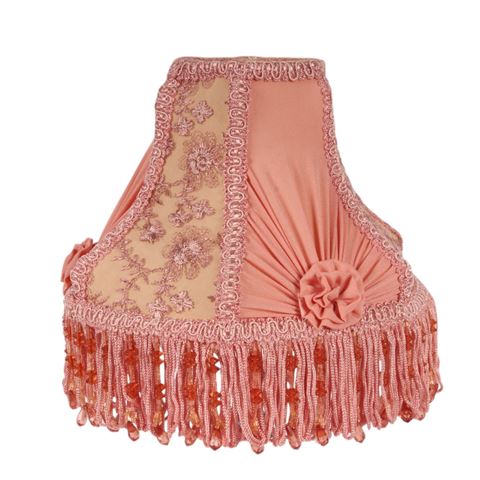 Lampenkap 18 cm - Barok - Roze - Stof