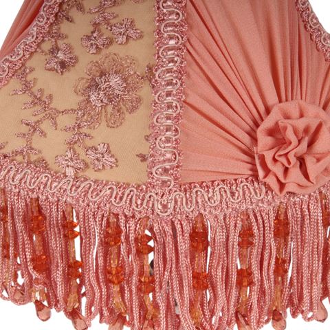 Lampenkap 18 cm - Barok - Roze - Stof