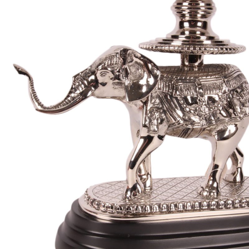 Schaal Olifant glas/ koper 40 cm