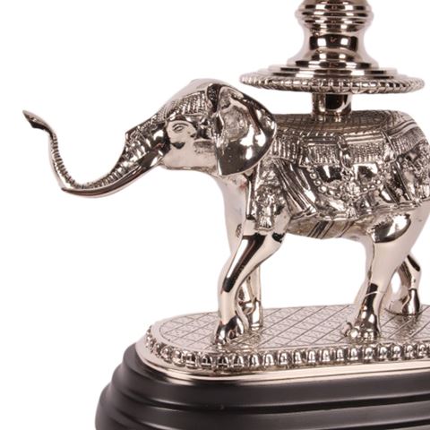 Schaal Olifant glas/ koper 40 cm