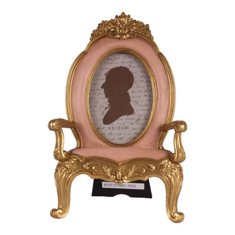 Fotolijst Stoel 9x13 cm - Roze - Resin - Staand