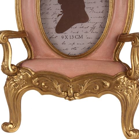 Fotolijst Stoel 9x13 cm - Roze - Resin - Staand
