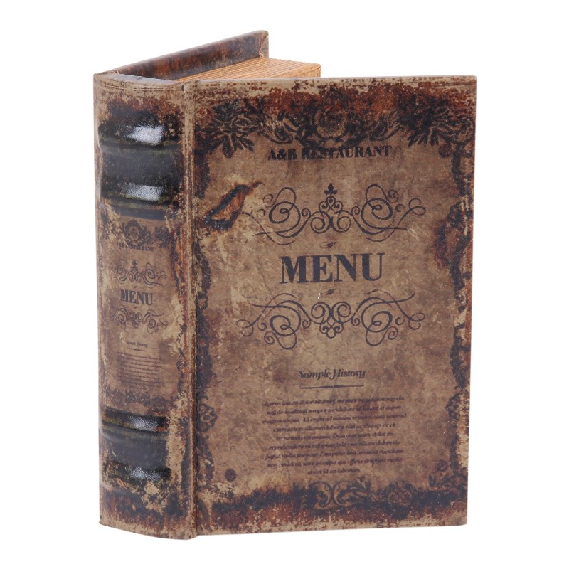 Livret de rangement Menu 15 cm - Marron