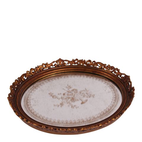 Dienblad Ovaal 38.5 cm - Goud - Resin