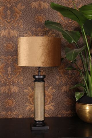 Tafellampvoet 62 cm - Zwart / Goud - Aluminium