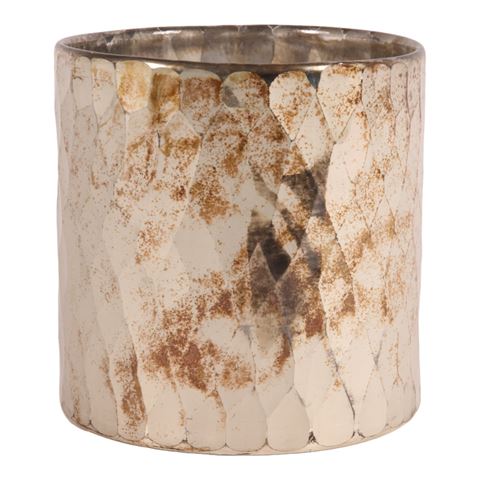 Tealight Holder 16 cm - Cream - Glass