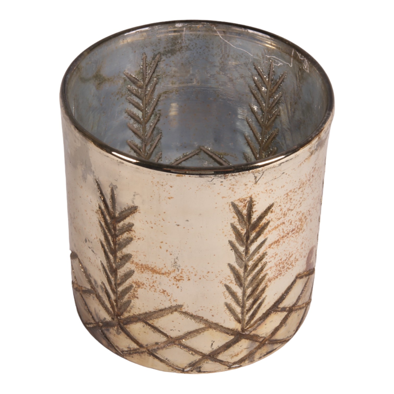 Waxinelichthouder 12 cm - Zilver - Glas