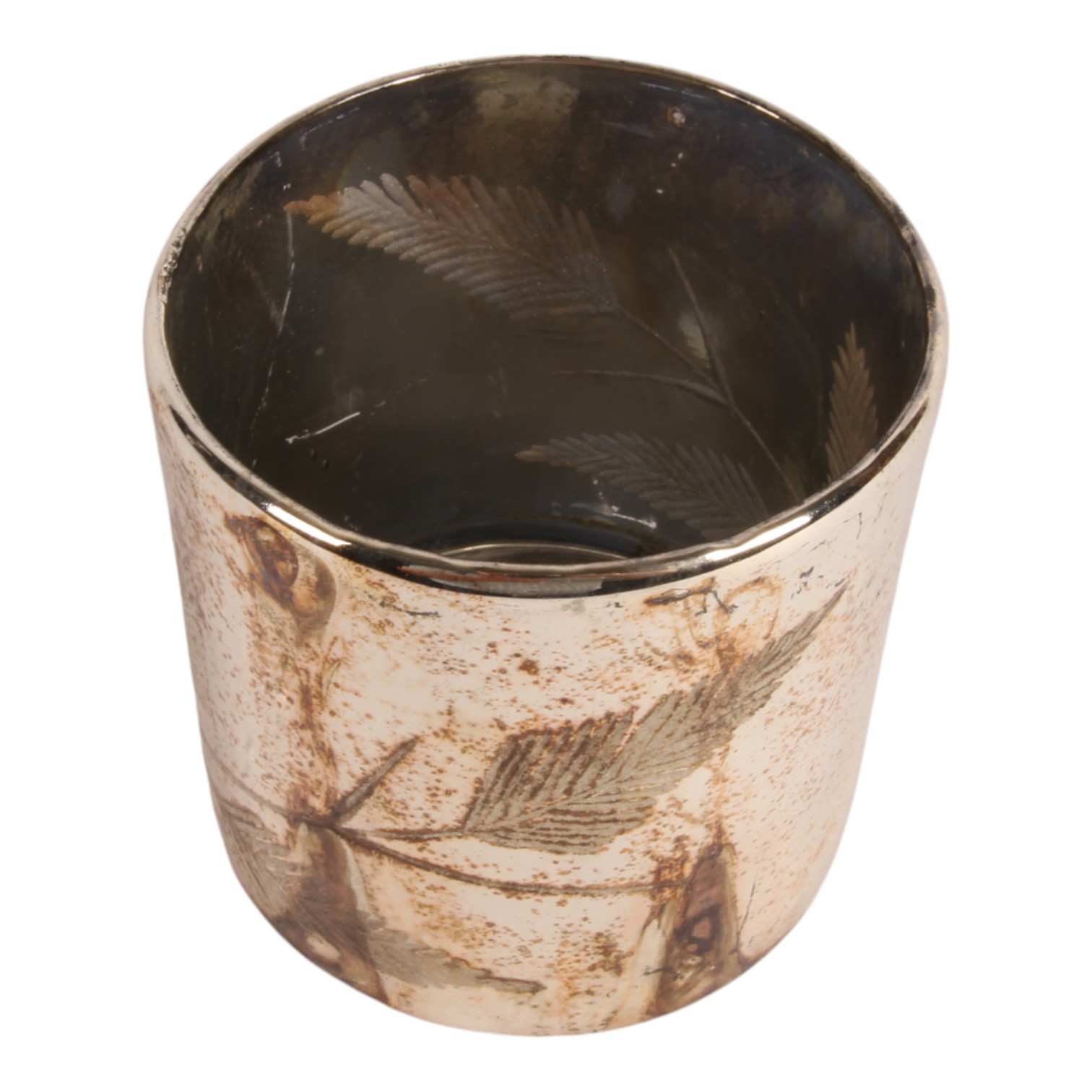Waxinelichthouder Bladeren 12 cm - Zilver - Glas