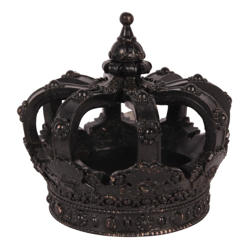 Decoratieve Kroon 13,2 cm - Zwart - Resin