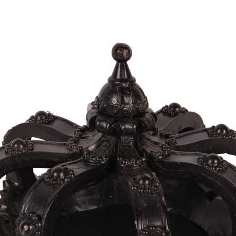 Dekorationskrone 13,2 cm – Schwarz – Kunstharz