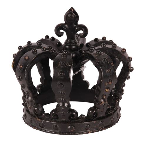 Couronne décorative 13,2 cm - Noir - Résine