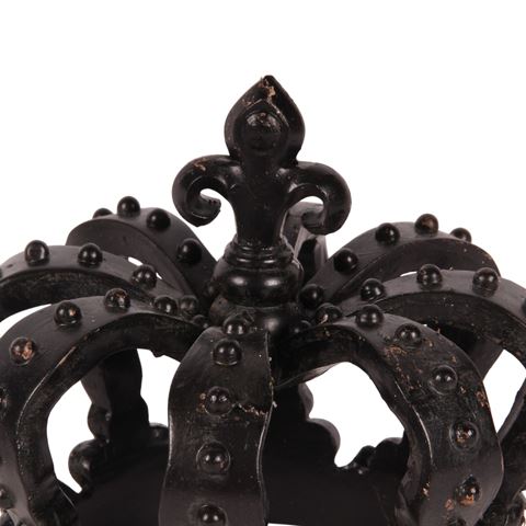 Couronne décorative 13,2 cm - Noir - Résine