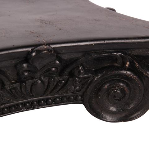 Dekorativer Sockel 21 cm – Schwarz – Kunstharz