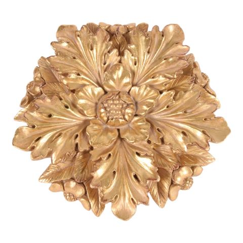 Decoratief Wandornament Bloem 25,5 cm - Goud - Resin
