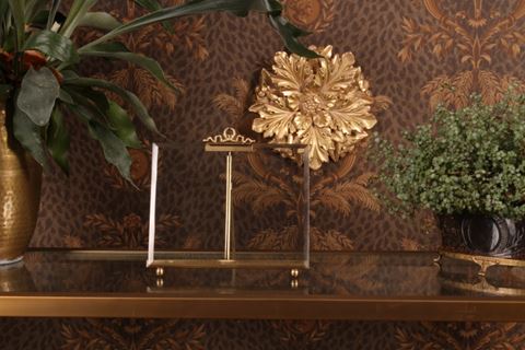 Decoratief Wandornament Bloem 25,5 cm - Goud - Resin