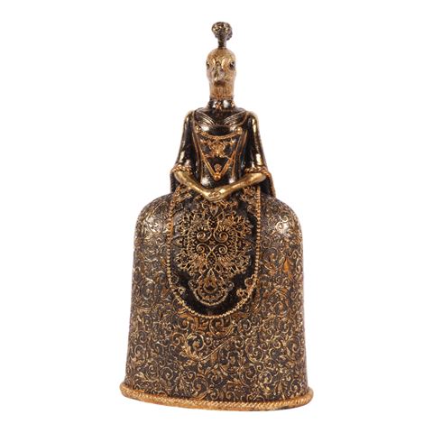 Peacock 40 cm - Black - Resin