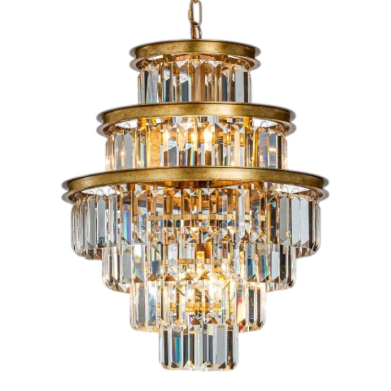 Chandelier Eliza 40 cm - Gold - Iron & Glass