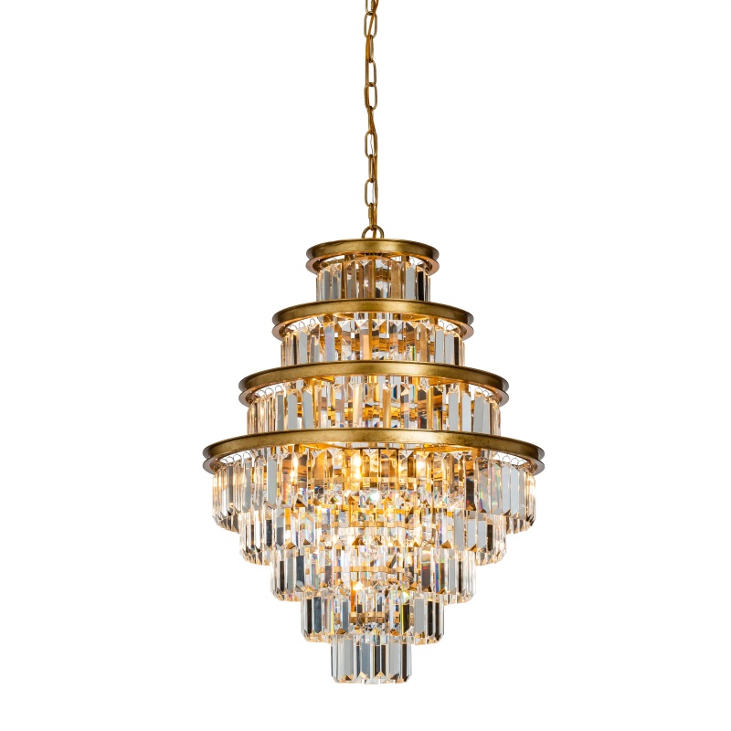 Kroonluchter Eliza 50 cm - Goud - Glas