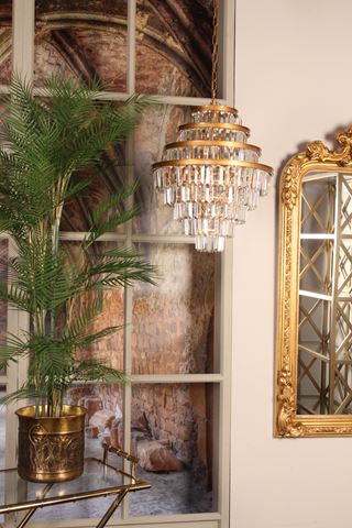 Chandelier Eliza 50 cm - Gold - Iron & Glass