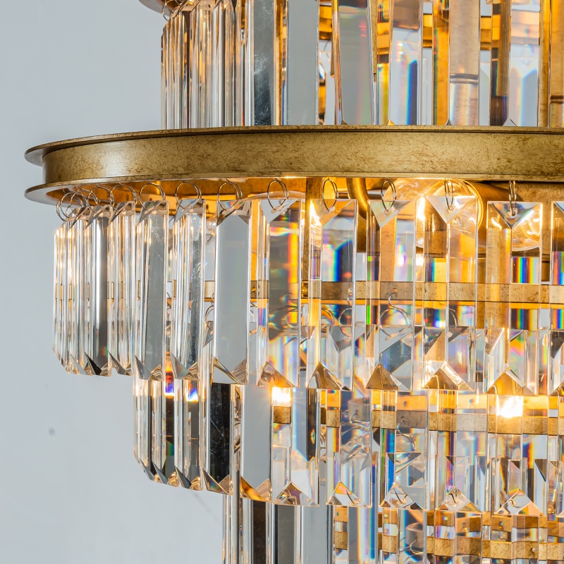 Kroonluchter Eliza 50 cm - Goud - Glas