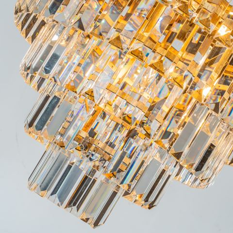 Chandelier Eliza 50 cm - Gold - Iron & Glass