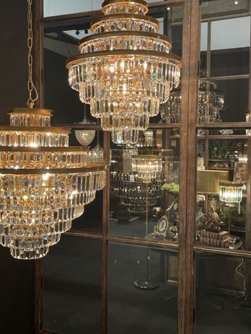 Chandelier Eliza 50 cm - Gold - Iron & Glass