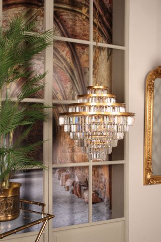 Chandelier Eliza 70 cm - Gold - Iron & Glass