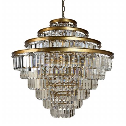 Chandelier Eliza 70 cm - Gold - Iron & Glass